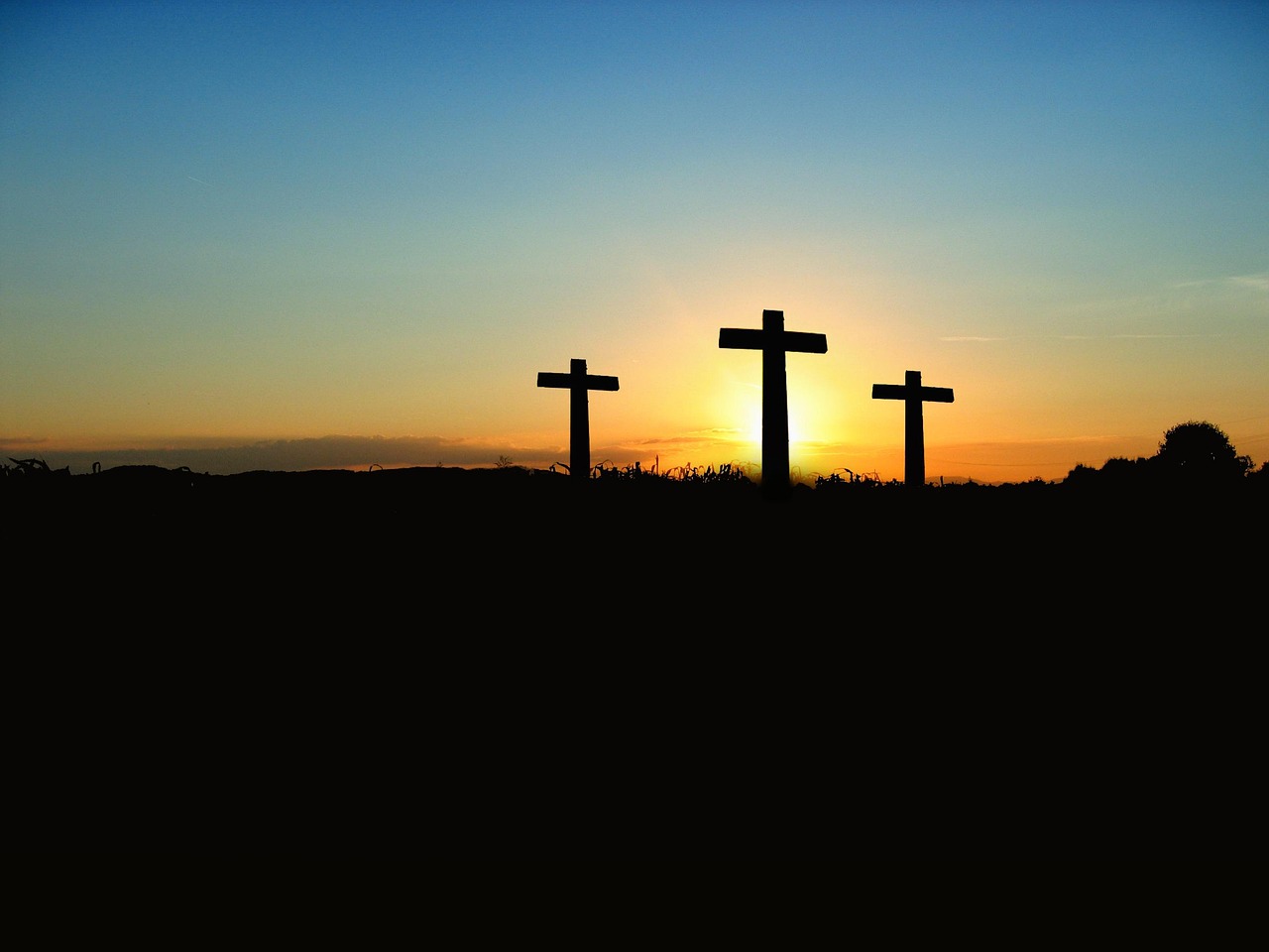 cross, sunset, sunrise, hill, heaven, sun, crucifixion, resurrection, bible, christianity, christ, nature, faith, god, jesus, church, easter festival, easter, religion